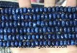 CLJ621 15 inches 5*8mm faceted round sesame jasper beads