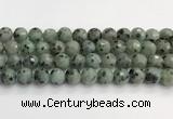 CLJ643 15.5 inches 12mm faceted round sesame jasper beads wholesale