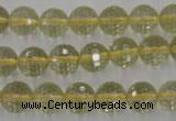 CLQ163 15.5 inches 10mm faceted round natural lemon quartz beads