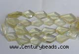 CLQ265 15.5 inches 20*25mm - 30*35mm faceted freeform lemon quartz beads