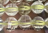CLQ321 15.5 inches 6mm faceted round natural lemon quartz beads