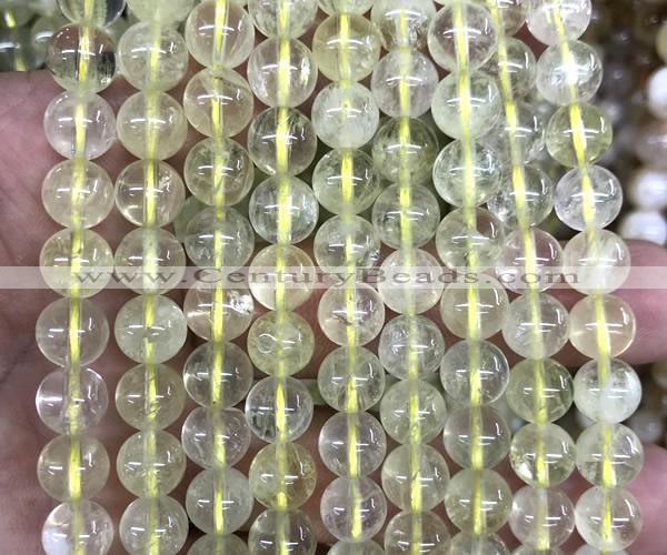 CLQ362 15 inches 8mm round lemon quartz gemstone beads