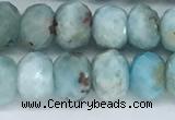 CLR103 15.5 inches 5*8mm faceted rondelle larimar gemstone beads