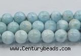 CLR16 15.5 inches 8mm round grade A natural larimar gemstone beads