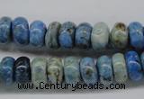 CLR202 15.5 inches 6*10mm rondelle larimar gemstone beads