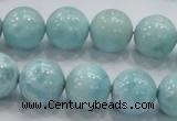 CLR21 15.5 inches 14mm round grade AA natural larimar gemstone beads