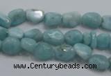 CLR33 15.5 inches 7*8mm nugget natural larimar gemstone beads