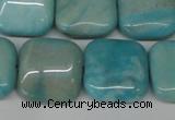 CLR383 15.5 inches 16*16mm square dyed larimar gemstone beads