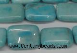 CLR393 15.5 inches 12*16mm rectangle dyed larimar gemstone beads