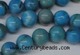 CLR402 15.5 inches 8mm round dyed larimar gemstone beads