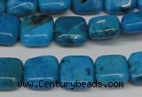 CLR430 15.5 inches 10*10mm square dyed larimar gemstone beads