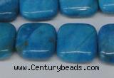 CLR433 15.5 inches 16*16mm square dyed larimar gemstone beads