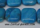 CLR435 15.5 inches 20*20mm square dyed larimar gemstone beads
