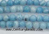 CLR600 15.5 inches 4mm round imitation larimar beads wholesale