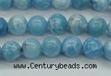 CLR601 15.5 inches 6mm round imitation larimar beads wholesale