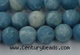 CLR612 15.5 inches 8mm round matte imitation larimar beads