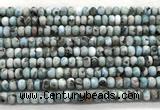 CLR626 15.5 inches 4*6mm rondelle larimar gemstone beads