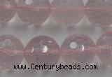 CLS155 15.5 inches 18mm faceted round rose quartz beads