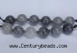 CLS251 7.5 inches 30mm round large cloudy quartz beads wholesale