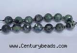 CLS303 7.5 inches 25mm faceted round large kambaba jasper beads