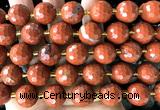 CLS419 15 inches 16mm faceted round red jasper beads wholesale