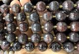 CLS444 15 inches 16mm faceted round brecciated jasper beads