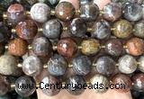 CLS446 15 inches 16mm faceted round wooden jasper beads