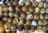 CLS612 15 inches 16mm round brown banded agate gemstone beads