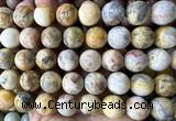 CLS618 15 inches 16mm round yellow crazy lace agate beads