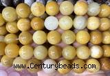 CLS621 15 inches 16mm round yellow jade beads wholesale