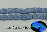 CLU156 15.5 inches 20*20mm square blue luminous stone beads