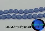 CLU174 15.5 inches 16mm flat round blue luminous stone beads