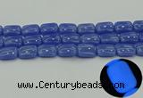 CLU204 15.5 inches 15*20mm rectangle blue luminous stone beads