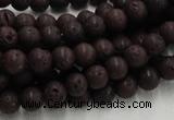 CLV201 15.5 inches 8mm round coffee natural lava beads wholesale