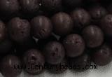 CLV205 15.5 inches 16mm round coffee natural lava beads wholesale