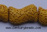 CLV21 16 inches 13*21mm marquise yellow natural lava beads wholesale