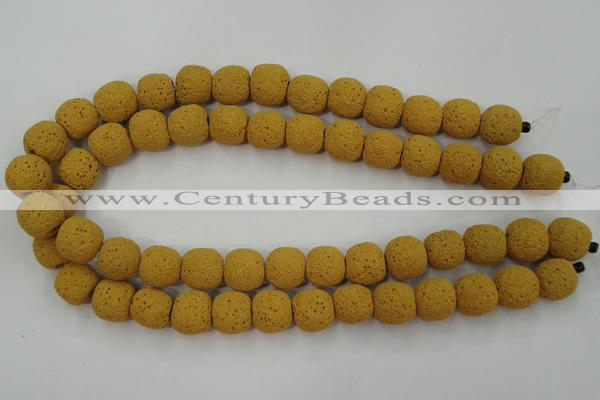 CLV372 15.5 inches 14mm ball dyed lava beads wholesale