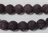 CLV477 15.5 inches 10mm round dyed purple lava beads wholesale