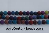 CLV524 15.5 inches 12mm round mixed lava beads wholesale