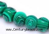 CMA18 10*12mm roundel imitate malachite gemstone beads Wholesale