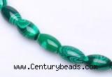 CMA28 15.5 inches 5*10mm rice imitate malachite beads Wholesale