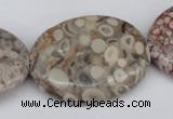 CMB18 15.5 inches 30*40mm oval natural medical stone beads