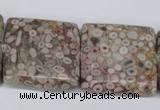 CMB24 15.5 inches 30*30mm square natural medical stone beads