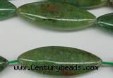 CME05 15.5 inches 15*40mm marquise green garnet gemstone beads