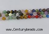 CME108 15.5 inches 10mm faceted nuggets mixed gemstone beads