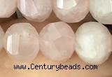 CME204 15.5 inches 7*9mm - 8*10mm pumpkin Madagascar rose quartz beads