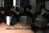 CME213 15.5 inches 7*9mm - 8*10mm pumpkin black quartz beads