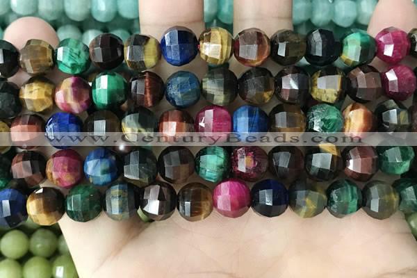 CME256 15.5 inches 7*9mm - 8*10mm pumpkin mixed tiger eye beads