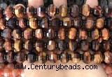 CME306 15.5 inches 8*11mm - 9*12mm pumpkin tiger eye beads