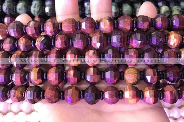 CME327 15.5 inches 9*11mm - 10*12mm pumpkin red tiger eye beads